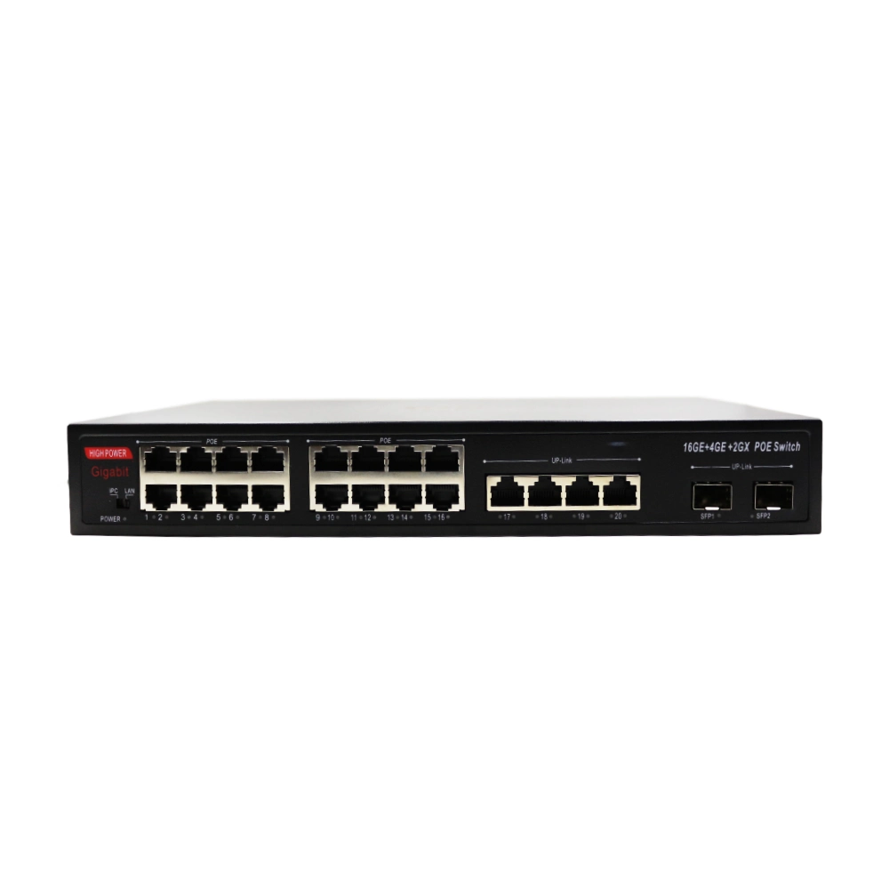 Securelink Poe Switch 16 Port (16 GE + 4 GE + 2 SFP Port) DS1606A-G6 view 2